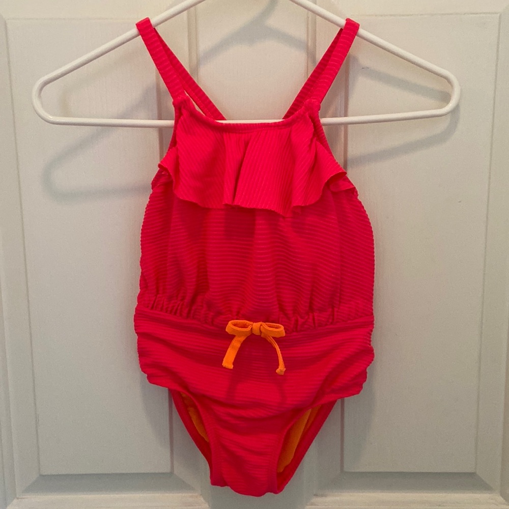 Cat & Jack Hot Pink Swim Bathing Suit 5T
